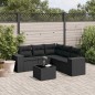 vidaXL 6-tlg. Garten-Sofagarnitur mit Kissen Schwarz Poly Rattan vidaXL 6-tlg. Garten-Sofagarnitur mit Kissen Schwarz Poly Rattan