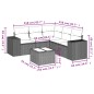 vidaXL 6-tlg. Garten-Sofagarnitur mit Kissen Schwarz Poly Rattan vidaXL 6-tlg. Garten-Sofagarnitur mit Kissen Schwarz Poly Rattan