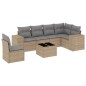 vidaXL 7-tlg. Garten-Sofagarnitur mit Kissen Beige Poly Rattan vidaXL 7-tlg. Garten-Sofagarnitur mit Kissen Beige Poly Rattan