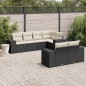 vidaXL 7-tlg. Garten-Sofagarnitur mit Kissen Schwarz Poly Rattan vidaXL 7-tlg. Garten-Sofagarnitur mit Kissen Schwarz Poly Rattan