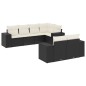 vidaXL 7-tlg. Garten-Sofagarnitur mit Kissen Schwarz Poly Rattan vidaXL 7-tlg. Garten-Sofagarnitur mit Kissen Schwarz Poly Rattan