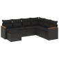 vidaXL 7-tlg. Garten-Sofagarnitur mit Kissen Schwarz Poly Rattan vidaXL 7-tlg. Garten-Sofagarnitur mit Kissen Schwarz Poly Rattan