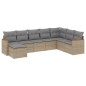 vidaXL 8-tlg. Garten-Sofagarnitur mit Kissen Beige Poly Rattan vidaXL 8-tlg. Garten-Sofagarnitur mit Kissen Beige Poly Rattan