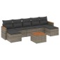 vidaXL 8-tlg. Garten-Sofagarnitur mit Kissen Grau Poly Rattan vidaXL 8-tlg. Garten-Sofagarnitur mit Kissen Grau Poly Rattan