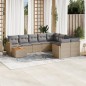 vidaXL 10-tlg. Garten-Sofagarnitur mit Kissen Beige Poly Rattan vidaXL 10-tlg. Garten-Sofagarnitur mit Kissen Beige Poly Rattan