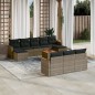 vidaXL 11-tlg. Garten-Sofagarnitur mit Kissen Grau Poly Rattan vidaXL 11-tlg. Garten-Sofagarnitur mit Kissen Grau Poly Rattan