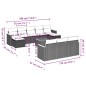 vidaXL 11-tlg. Garten-Sofagarnitur mit Kissen Grau Poly Rattan vidaXL 11-tlg. Garten-Sofagarnitur mit Kissen Grau Poly Rattan
