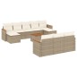vidaXL 11-tlg. Garten-Sofagarnitur mit Kissen Beige Poly Rattan vidaXL 11-tlg. Garten-Sofagarnitur mit Kissen Beige Poly Rattan