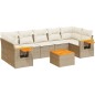 vidaXL 8-tlg. Garten-Sofagarnitur mit Kissen Beige Poly Rattan vidaXL 8-tlg. Garten-Sofagarnitur mit Kissen Beige Poly Rattan