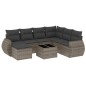vidaXL 8-tlg. Garten-Sofagarnitur mit Kissen Grau Poly Rattan vidaXL 8-tlg. Garten-Sofagarnitur mit Kissen Grau Poly Rattan