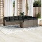 vidaXL 10-tlg. Garten-Sofagarnitur mit Kissen Grau Poly Rattan vidaXL 10-tlg. Garten-Sofagarnitur mit Kissen Grau Poly Rattan