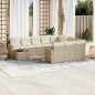 vidaXL 11-tlg. Garten-Sofagarnitur mit Kissen Beige Poly Rattan vidaXL 11-tlg. Garten-Sofagarnitur mit Kissen Beige Poly Rattan