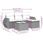 vidaXL 5-tlg. Garten-Sofagarnitur mit Kissen Beige Poly Rattan vidaXL 5-tlg. Garten-Sofagarnitur mit Kissen Beige Poly Rattan