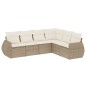 vidaXL 6-tlg. Garten-Sofagarnitur mit Kissen Beige Poly Rattan vidaXL 6-tlg. Garten-Sofagarnitur mit Kissen Beige Poly Rattan