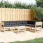 vidaXL 6-tlg. Garten-Sofagarnitur mit Kissen Massivholz Kiefer vidaXL 6-tlg. Garten-Sofagarnitur mit Kissen Massivholz Kiefer