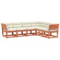 vidaXL 6-tlg. Garten-Sofagarnitur mit Kissen Wachsbraun Kiefernholz vidaXL 6-tlg. Garten-Sofagarnitur mit Kissen Wachsbraun Kiefernholz