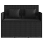vidaXL Gartenbank mit Kissen Schwarz Poly Rattan vidaXL Gartenbank mit Kissen Schwarz Poly Rattan
