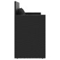 vidaXL Gartenbank mit Kissen Schwarz Poly Rattan vidaXL Gartenbank mit Kissen Schwarz Poly Rattan