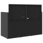 vidaXL Gartenbank mit Kissen Schwarz Poly Rattan vidaXL Gartenbank mit Kissen Schwarz Poly Rattan