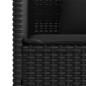 vidaXL Gartenbank mit Kissen Schwarz Poly Rattan vidaXL Gartenbank mit Kissen Schwarz Poly Rattan