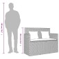 vidaXL Gartenbank mit Kissen Schwarz Poly Rattan vidaXL Gartenbank mit Kissen Schwarz Poly Rattan