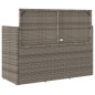 vidaXL Gartenbank mit Kissen Grau Poly Rattan vidaXL Gartenbank mit Kissen Grau Poly Rattan