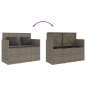 vidaXL Gartenbank mit Kissen Grau Poly Rattan vidaXL Gartenbank mit Kissen Grau Poly Rattan