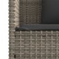 vidaXL Gartenbank mit Kissen Grau Poly Rattan vidaXL Gartenbank mit Kissen Grau Poly Rattan