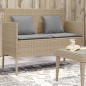 vidaXL Gartenbank mit Kissen Beige Poly Rattan vidaXL Gartenbank mit Kissen Beige Poly Rattan