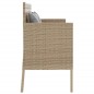 vidaXL Gartenbank mit Kissen Beige Poly Rattan vidaXL Gartenbank mit Kissen Beige Poly Rattan