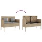 vidaXL Gartenbank mit Kissen Beige Poly Rattan vidaXL Gartenbank mit Kissen Beige Poly Rattan