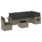 vidaXL 7-tlg. Garten-Sofagarnitur mit Kissen Grau Poly Rattan vidaXL 7-tlg. Garten-Sofagarnitur mit Kissen Grau Poly Rattan