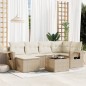 vidaXL 7-tlg. Garten-Sofagarnitur mit Kissen Beige Poly Rattan vidaXL 7-tlg. Garten-Sofagarnitur mit Kissen Beige Poly Rattan