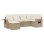 vidaXL 6-tlg. Garten-Sofagarnitur mit Kissen Beige Poly Rattan vidaXL 6-tlg. Garten-Sofagarnitur mit Kissen Beige Poly Rattan