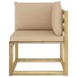 Garten-Ecksofa mit Kissen Grün Imprägniertes Kiefernholz Garten-Ecksofa mit Kissen Grün Imprägniertes Kiefernholz