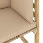 Garten-Ecksofa mit Kissen Grün Imprägniertes Kiefernholz Garten-Ecksofa mit Kissen Grün Imprägniertes Kiefernholz