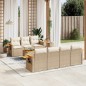 vidaXL 8-tlg. Garten-Sofagarnitur mit Kissen Beige Poly Rattan vidaXL 8-tlg. Garten-Sofagarnitur mit Kissen Beige Poly Rattan