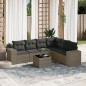 vidaXL 7-tlg. Garten-Sofagarnitur mit Kissen Grau Poly Rattan vidaXL 7-tlg. Garten-Sofagarnitur mit Kissen Grau Poly Rattan