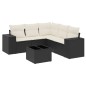vidaXL 6-tlg. Garten-Sofagarnitur mit Kissen Schwarz Poly Rattan vidaXL 6-tlg. Garten-Sofagarnitur mit Kissen Schwarz Poly Rattan
