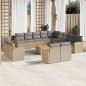 vidaXL 14-tlg. Garten-Sofagarnitur mit Kissen Beige Poly Rattan vidaXL 14-tlg. Garten-Sofagarnitur mit Kissen Beige Poly Rattan