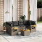 vidaXL 7-tlg. Garten-Sofagarnitur mit Kissen Grau Poly Rattan vidaXL 7-tlg. Garten-Sofagarnitur mit Kissen Grau Poly Rattan