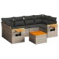vidaXL 7-tlg. Garten-Sofagarnitur mit Kissen Grau Poly Rattan vidaXL 7-tlg. Garten-Sofagarnitur mit Kissen Grau Poly Rattan