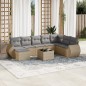 vidaXL 9-tlg. Garten-Sofagarnitur mit Kissen Beige Poly Rattan vidaXL 9-tlg. Garten-Sofagarnitur mit Kissen Beige Poly Rattan