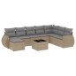 vidaXL 9-tlg. Garten-Sofagarnitur mit Kissen Beige Poly Rattan vidaXL 9-tlg. Garten-Sofagarnitur mit Kissen Beige Poly Rattan