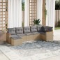 vidaXL 7-tlg. Garten-Sofagarnitur mit Kissen Beige Poly Rattan vidaXL 7-tlg. Garten-Sofagarnitur mit Kissen Beige Poly Rattan