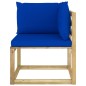 vidaXL Garten-Ecksofa mit Kissen in Grün Imprägniertes Kiefernholz vidaXL Garten-Ecksofa mit Kissen in Grün Imprägniertes Kiefernholz