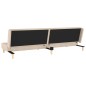 vidaXL Schlafsofa 2-Sitzer mit 2 Kissen Creme Stoff vidaXL Schlafsofa 2-Sitzer mit 2 Kissen Creme Stoff