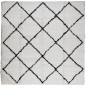 vidaXL Teppich Shaggy Hochflor Modern Creme und Schwarz 160x160 cm vidaXL Teppich Shaggy Hochflor Modern Creme und Schwarz 160x160 cm