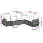 vidaXL 6-tlg. Garten-Sofagarnitur mit Kissen Grau Poly Rattan vidaXL 6-tlg. Garten-Sofagarnitur mit Kissen Grau Poly Rattan