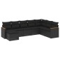 vidaXL 8-tlg. Garten-Sofagarnitur mit Kissen Schwarz Poly Rattan vidaXL 8-tlg. Garten-Sofagarnitur mit Kissen Schwarz Poly Rattan